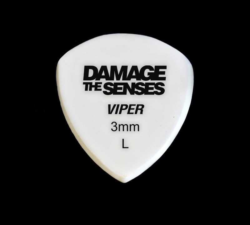 Acrylic Pick - Viper 3mm (White) Damage The Senses