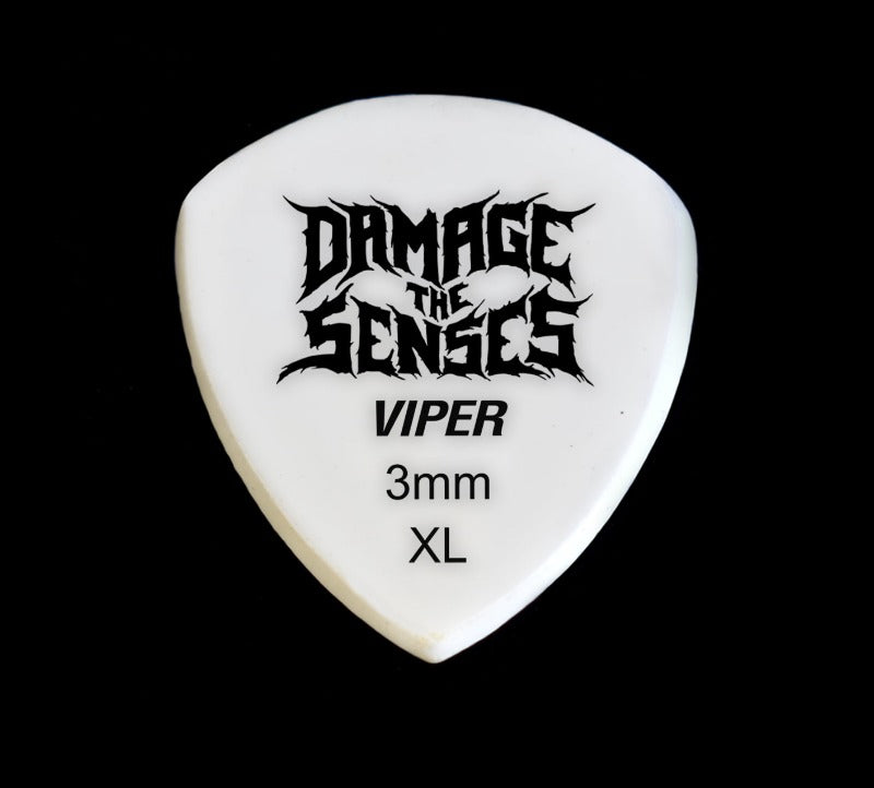 Acrylic Pick - Viper 3mm (White) Damage The Senses