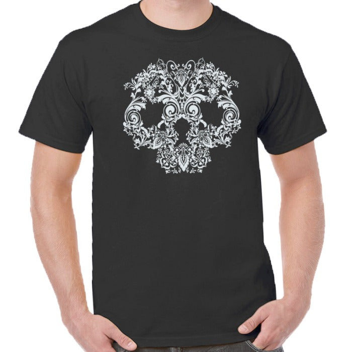 FLORAL SKULL Men's Tee Damage The Senses